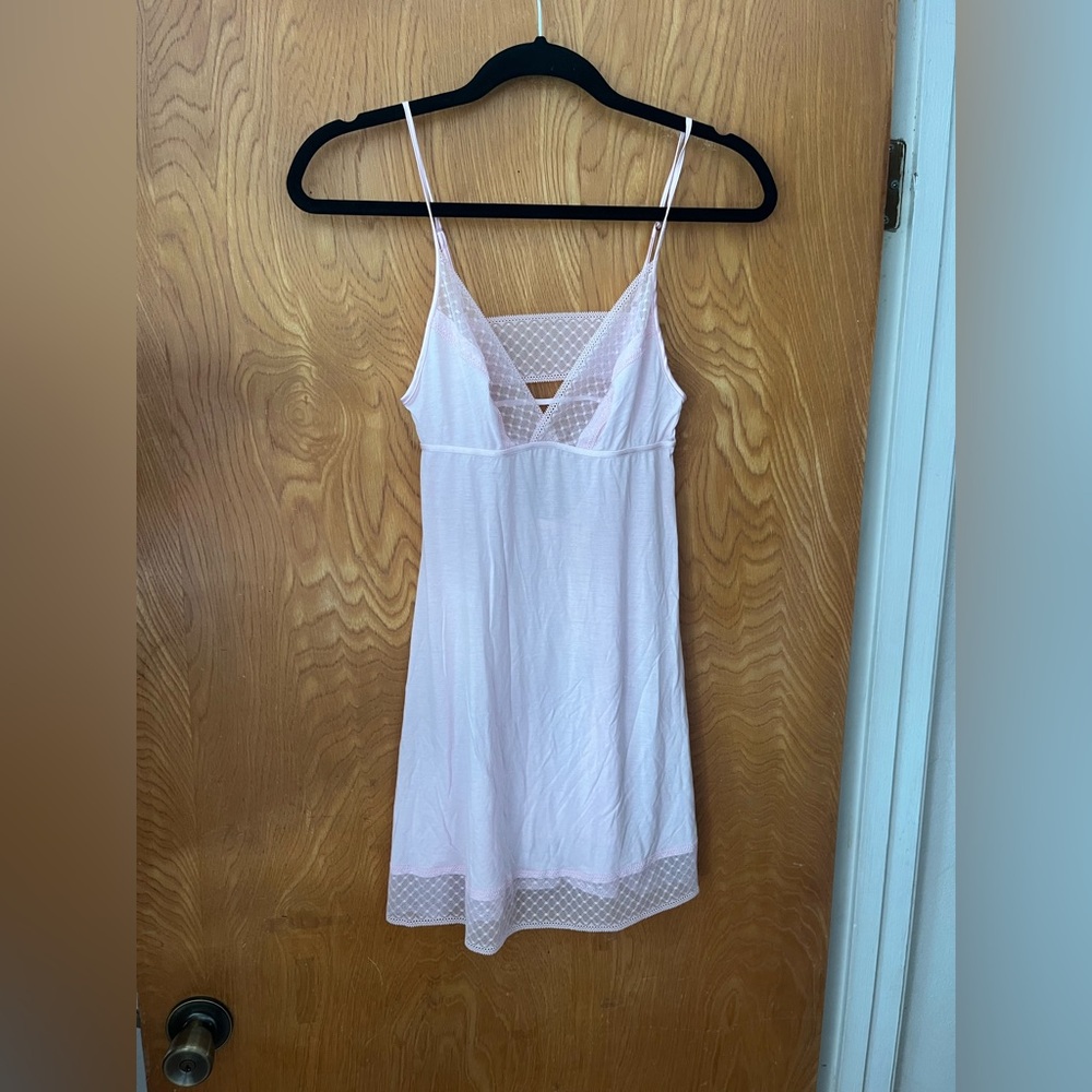 Victoria's Secret soft pink Chemise Slip baby doll nighty XS